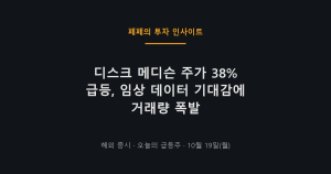 디스크 메디슨 주가 급등, 나스닥 바이오주 차트