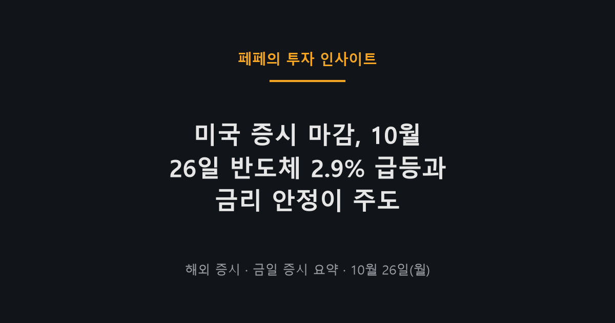 미국 증시 마감과 반도체 섹터 강세 그래프